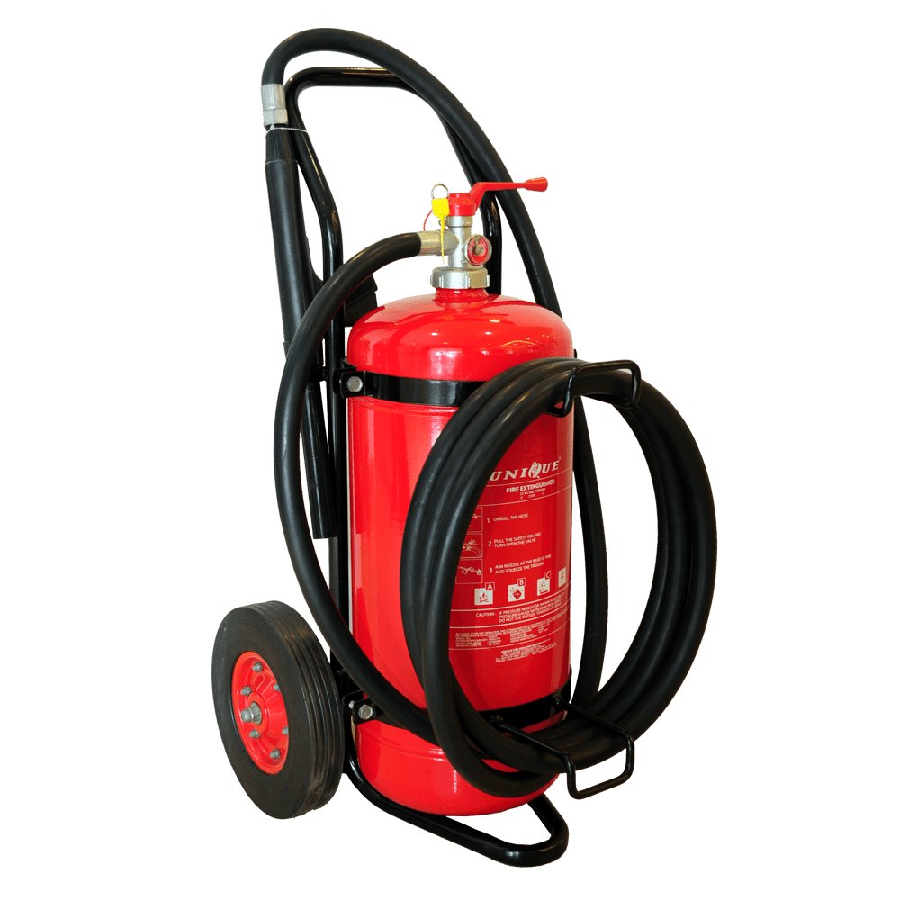 25kg dry powder trolley fire extinguisher